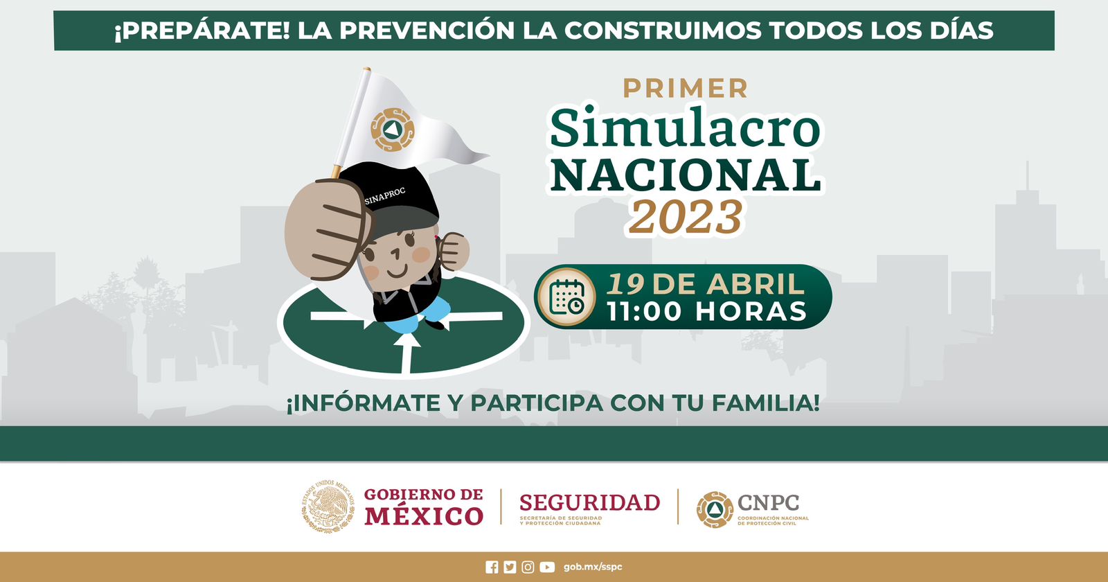 Simulacro Nacional 2023 Esto debes saber del ejercicio del 19 de abril