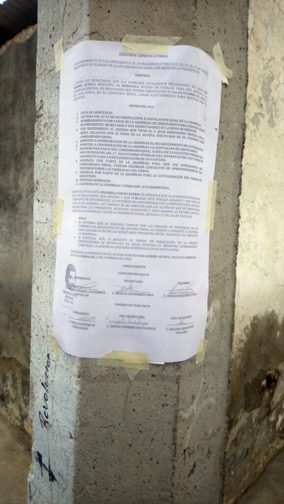 Contratos ilegales de ejido en Zempoala