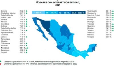 Hidalgo, aún con pocos hogares con internet