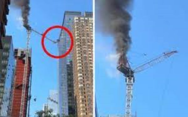 Cae grúa en Nueva York lesionando a 5 personas.