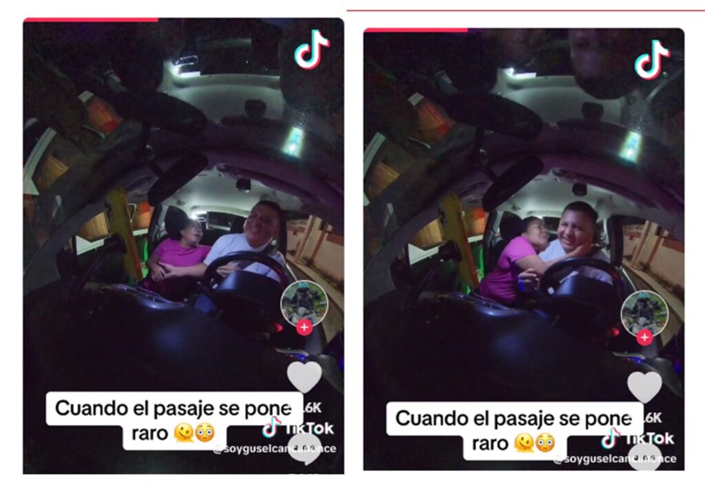 Mujer intenta pagar viaje en taxi con besos