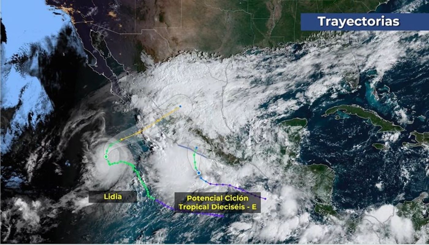 Lluvias intensas en 10 estados por entrada de dos ciclones