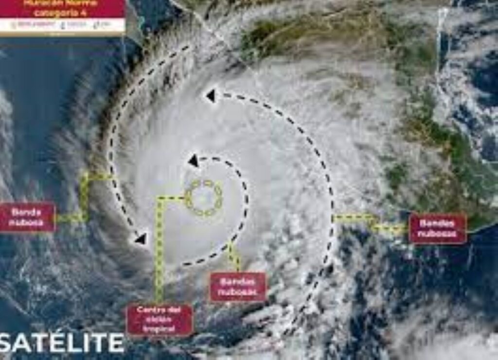 Se eleva a categoría 4 el huracan Norma