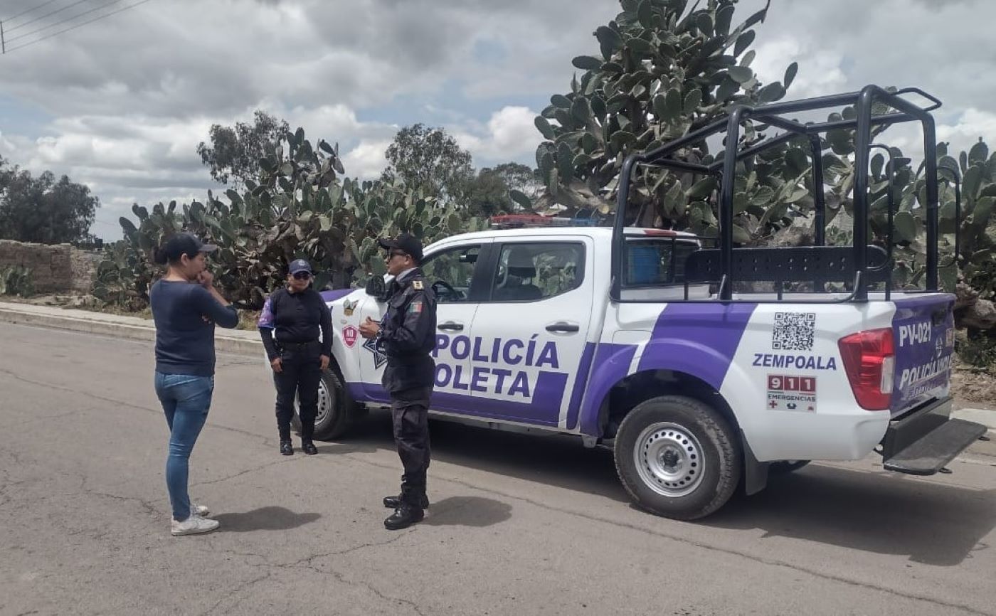 Brilla trabajo de Policiía Violeta en Zempoala