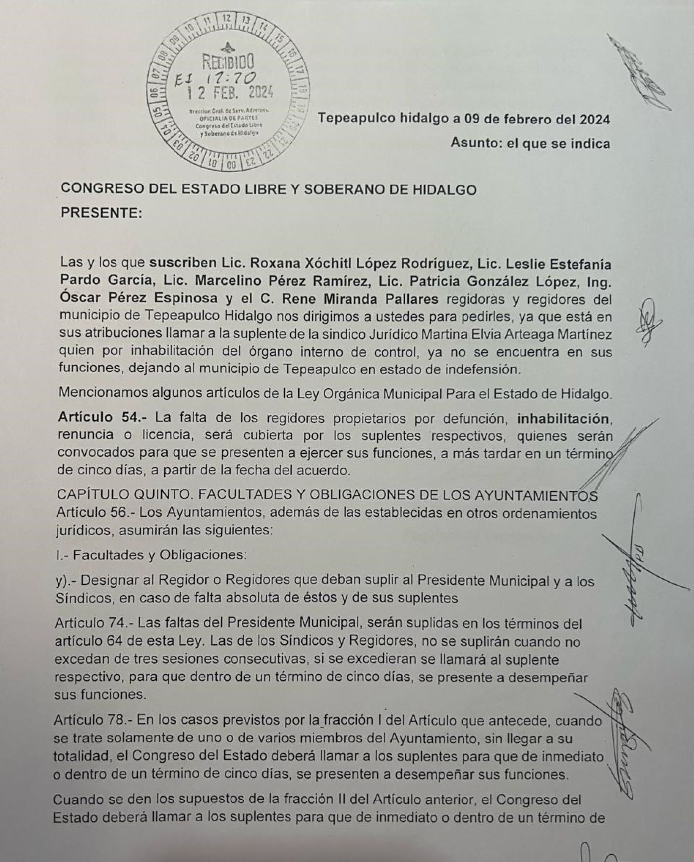 Asamblea Municipal de Tepeapulco se niega a llamar a suplente de alcaldesa