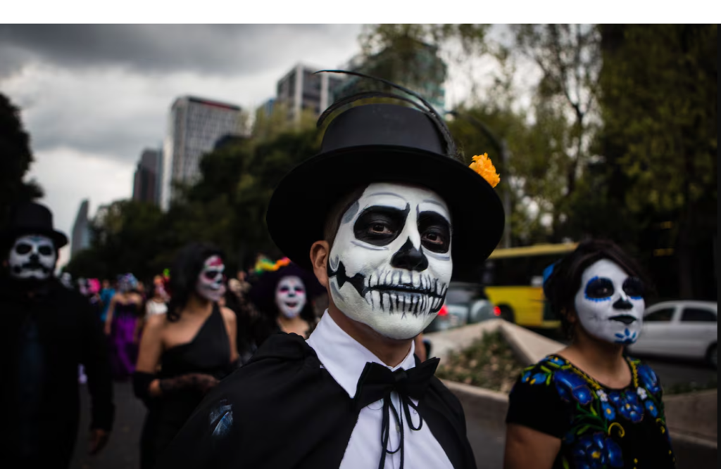 Desfile de 'Catrinas' en la Avenida Paseo de la Reforma, en Ciudad de México. Manuel Velasquez (Getty Images)
