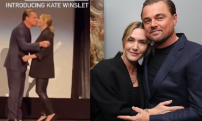 Leonardo DiCaprio y Kate Winslet se dieron un beso en su reunión tras 27 años de “Titanic”