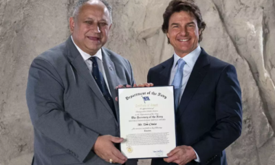 Tom Cruise es reconocido con el máximo honor de la Marina de EU por su trabajo en 'Top Gun'