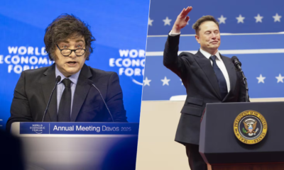 Javier Milei defiende saludo ‘nazi’ de Elon Musk en Davos: ‘Fue un inocente gesto de gratitud’
