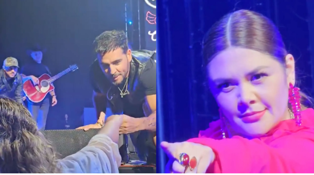 Yuridia sorprende al pedirle a su esposo que bese a una fan en concierto