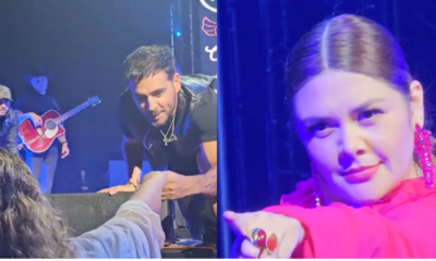 Yuridia sorprende al pedirle a su esposo que bese a una fan en concierto