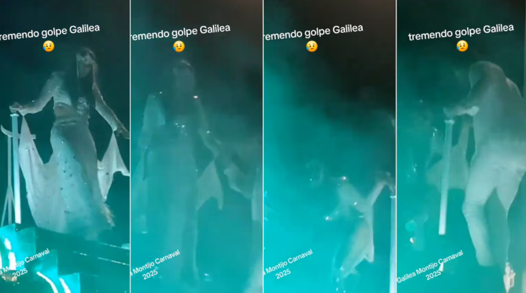 Galilea Montijo sufre caída en carro alegórico durante Carnaval de Mazatlá