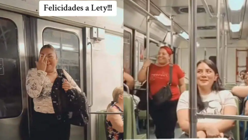 Pasajeras del Metro le cantan Las Mañanitas a vendedora ambulante