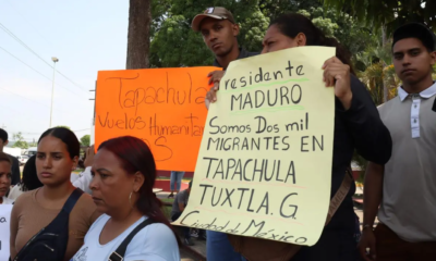 Venezolanos aumentan sus protestas en el sur de México para exigir vuelos de repatriación