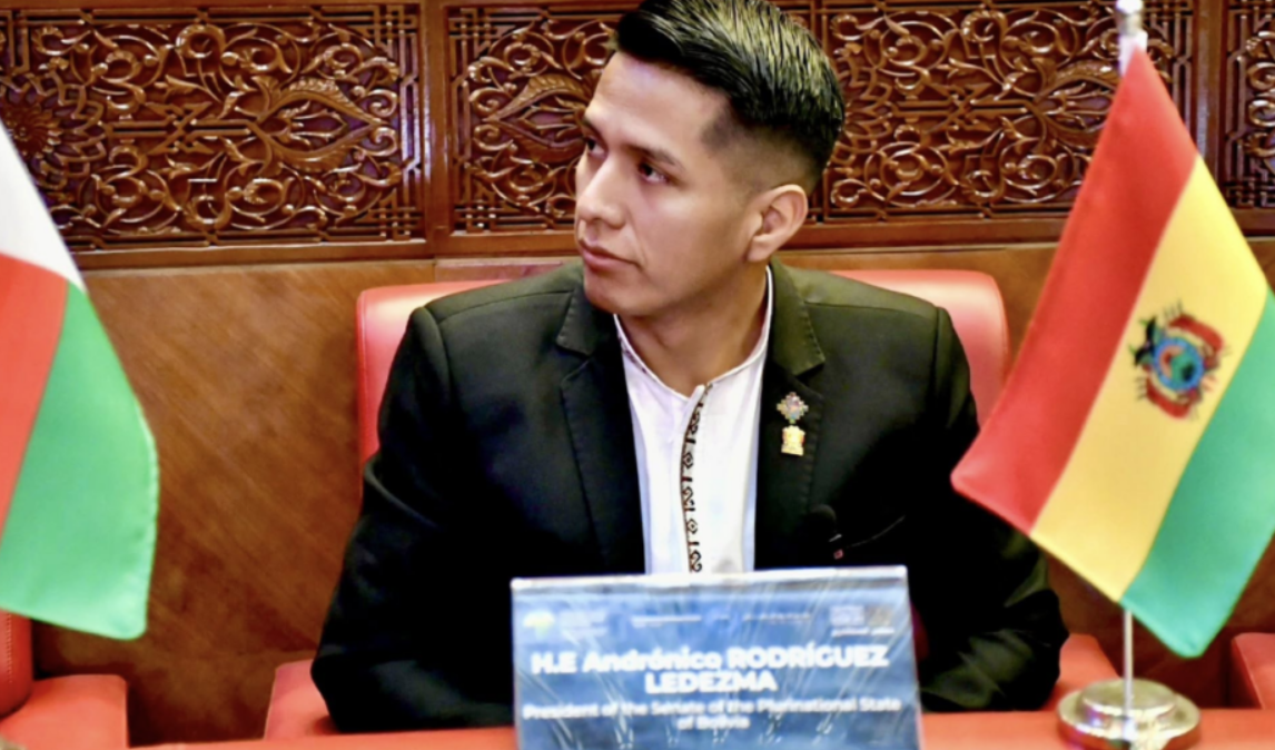 Andrónico Rodríguez anuncia su candidatura presidencial en Bolivia