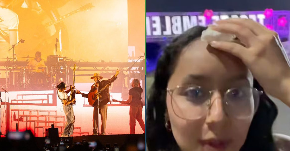 Baterista de Morat golpea a una fan con su baqueta