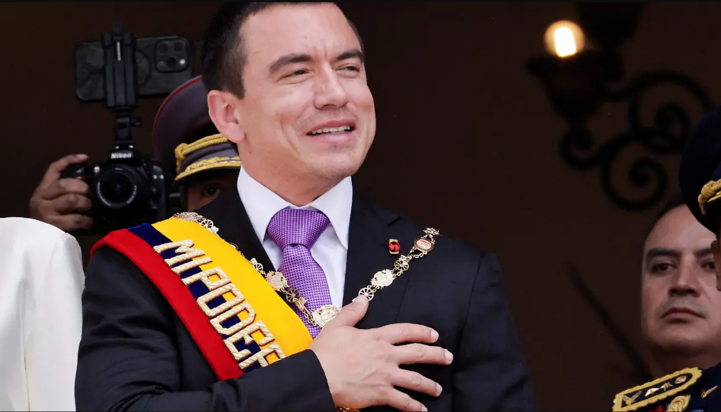 Daniel Noboa jura como presidente de Ecuador para el período 2025-2029