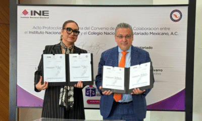 INE firma convenio notarial para dar certidumbre jurídica a elección judicial
