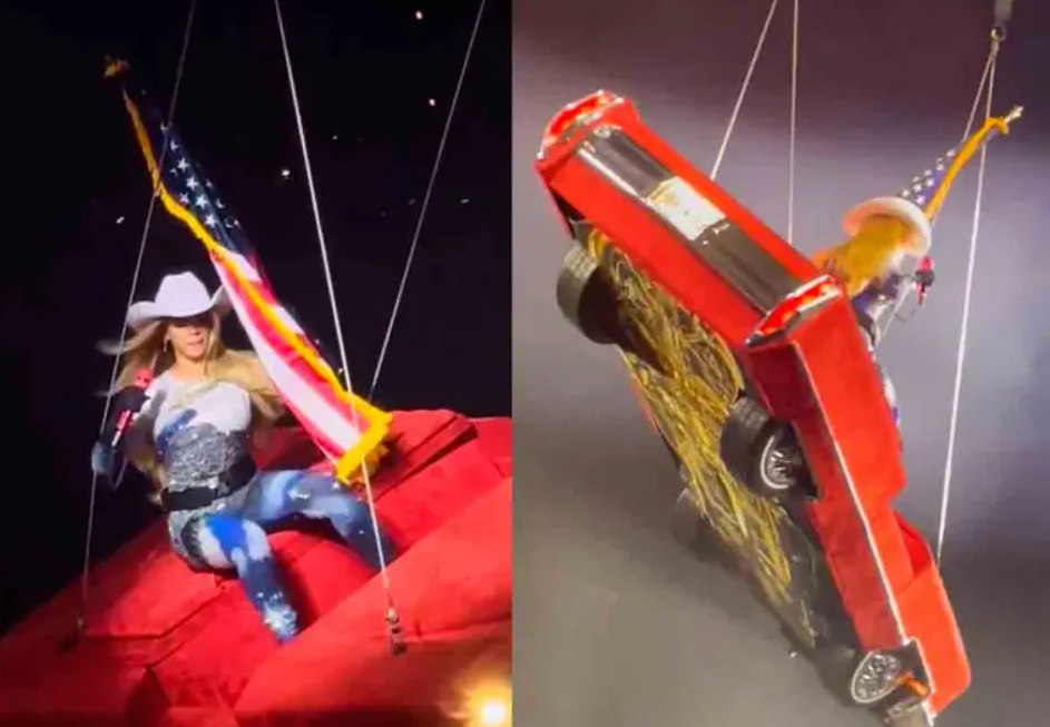 Beyoncé queda suspendida en el aire; auto volador falla en show de la gira ‘Cowboy Carter’