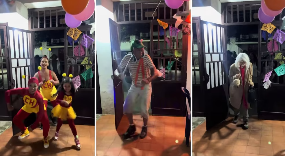 Mujer celebra su cumpleaños con temática del Chavo del 8; su familia recrea a todos los personajes