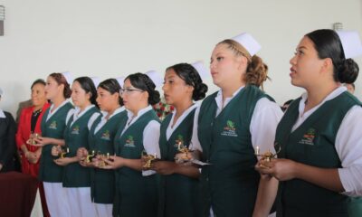 Realizó CECyTEH imposición de cofias a estudiantes de Enfermería