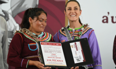 Sheinbaum entrega 97 mdp del FAISPIAM a 57 comunidades de Nayarit