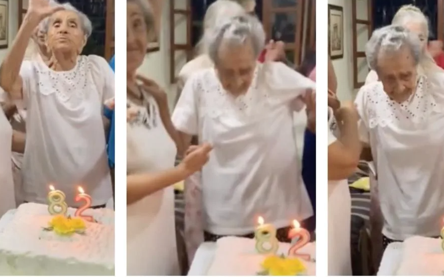 Abuelita de 104 años se hace viral por su forma de bailar en el cumpleaños 82 de su hija