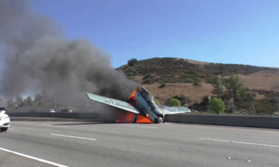 Avioneta cae en picada y se estrella en autopista de Italia