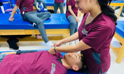 Estudiantes de Terapia Física de UTSH realizan práctica de movilidad articular