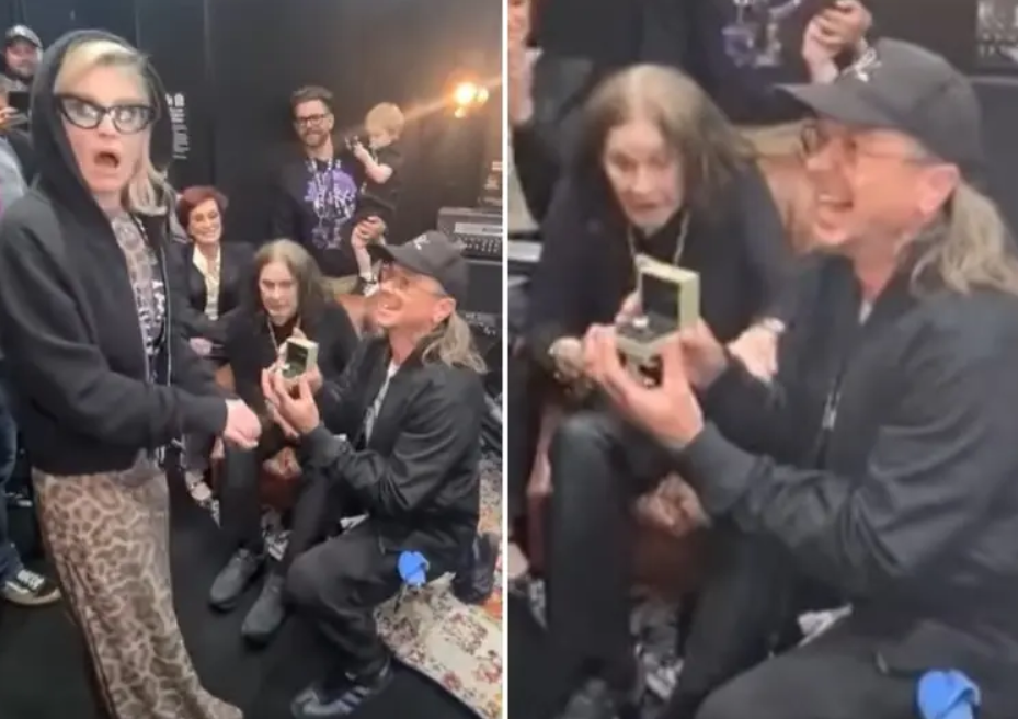 Kelly Osbourne se compromete con Sid Wilson durante concierto de Ozzy