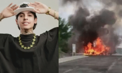 Camioneta de Natanael Cano se incendia mientras el cantante se encontraba al interior