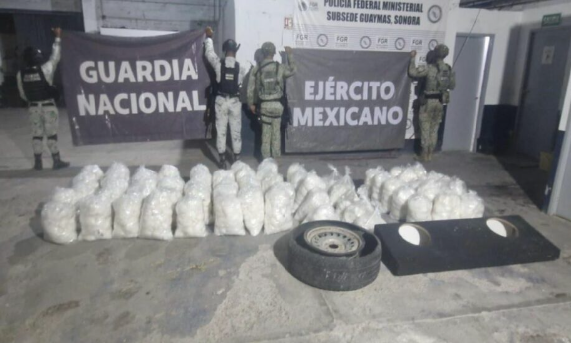 Fuerzas federales decomisan media tonelada de narcóticos en Sonora
