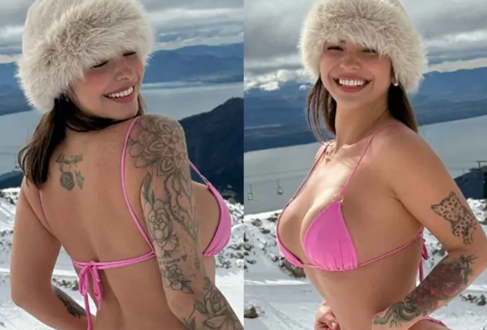 Influencer termina hospitalizada tras posar en bikini a -5 °C en una montaña nevada