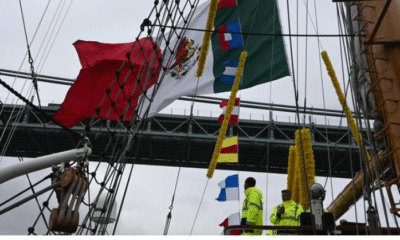 Buque Escuela Velero Cuauhtémoc zarpa para realizar pruebas de Aceptación en la mar por 72 horas