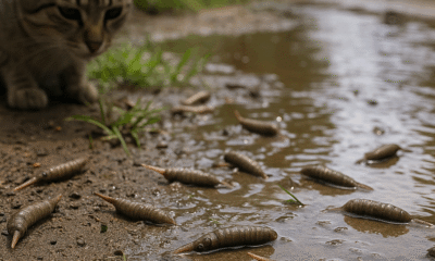 Gusanos cola de rata aparecen en aguas tras inundaciones en Veracruz