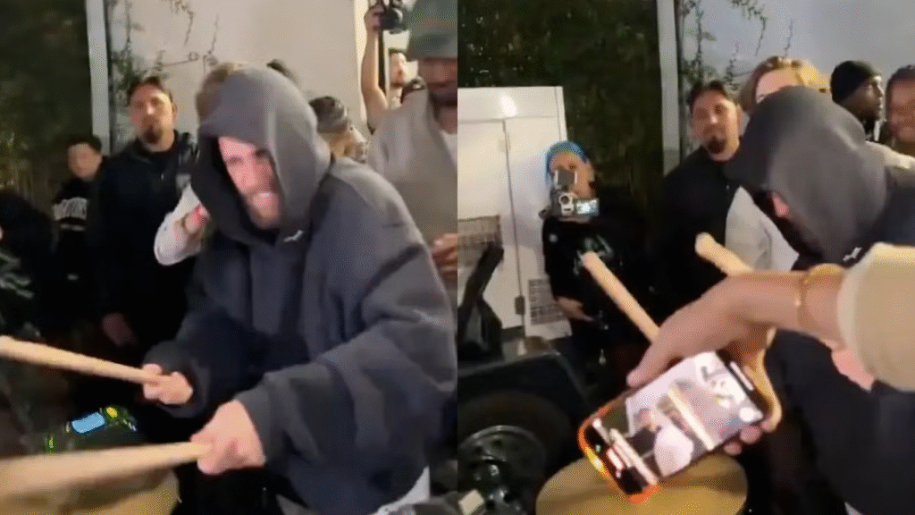 Justin Bieber causa furor al tocar tambora con banda sinaloense