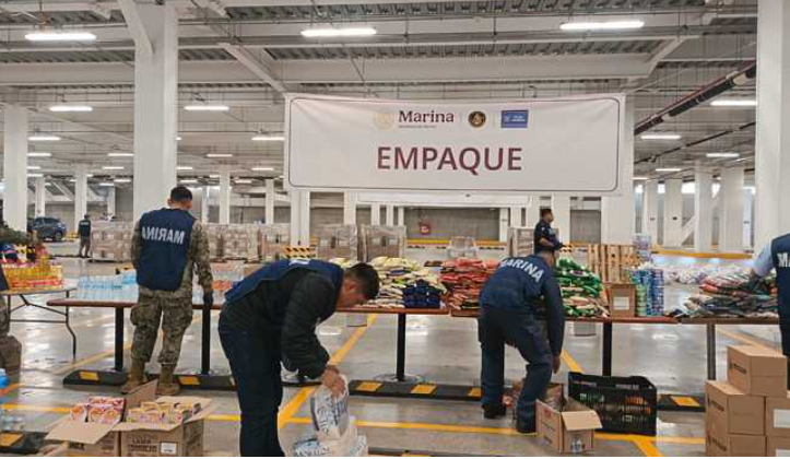 Marina fortalece la distribución de ayuda humanitaria desde los centros de acopio hacia municipios afectados