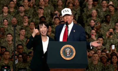 Primera ministra de Japón, Sanae Takaichi recibe a Donald Trump