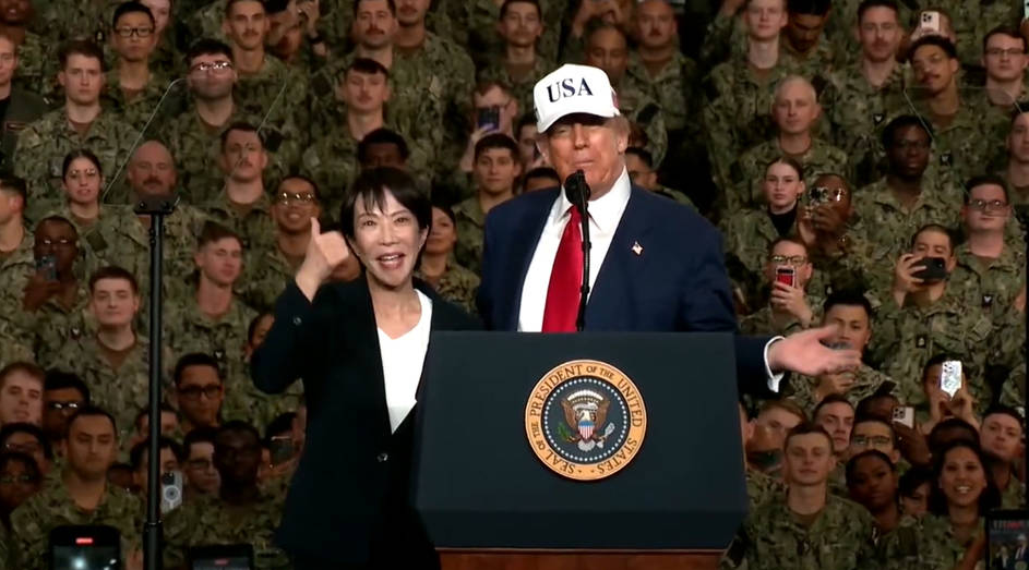 Primera ministra de Japón, Sanae Takaichi recibe a Donald Trump