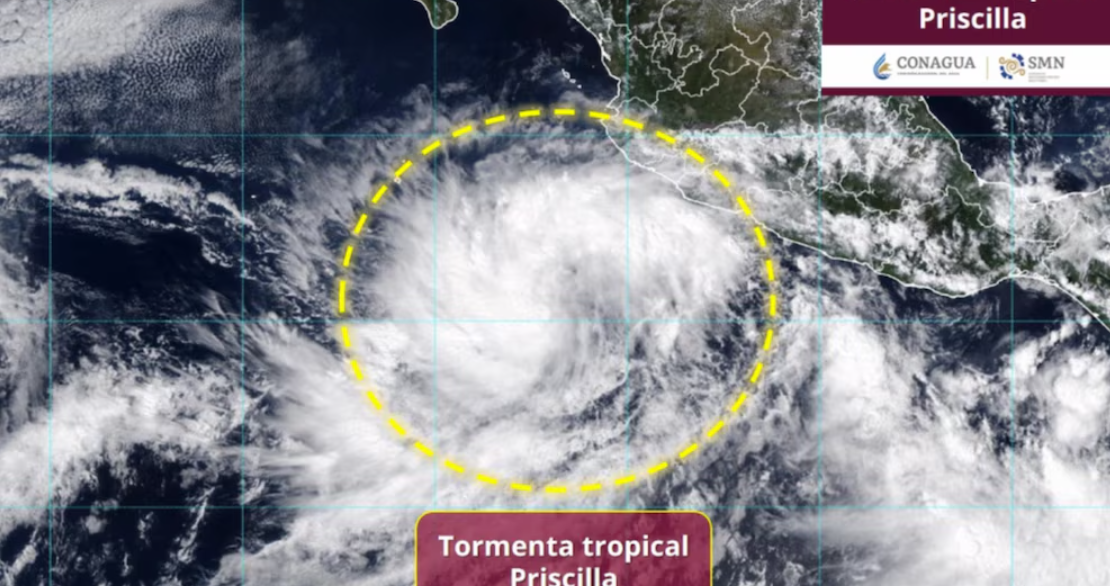 Se forma tormenta tropical Priscilla frente a Colima
