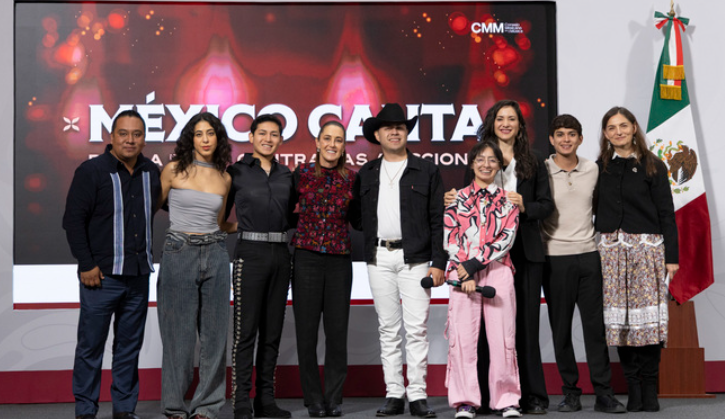 Sheinbaum anuncia gira de “México Canta” para promover música sin apología a la violencia ni al consumo de drogas