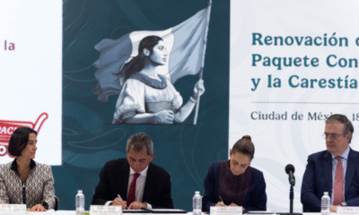 Presidenta Claudia Sheinbaum y empresarios firman renovación del Pacic para mantener la canasta básica en 910 pesos