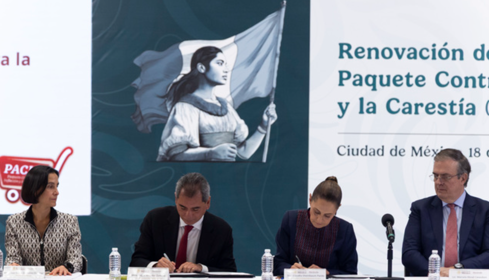 Presidenta Claudia Sheinbaum y empresarios firman renovación del Pacic para mantener la canasta básica en 910 pesos