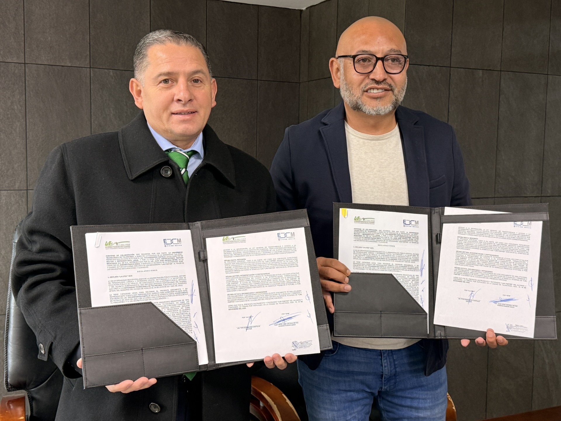 UTEC firma convenio con Exportaciones Textiles Mexicanas