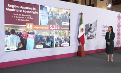 Sheinbaum informa avances del Plan Michoacán por la Paz y la Justicia