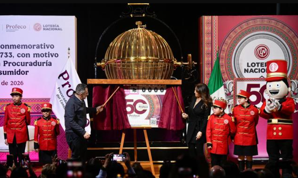 Con billete conmemorativo, Lotería Nacional destaca cinco décadas del trabajo de la Profeco
