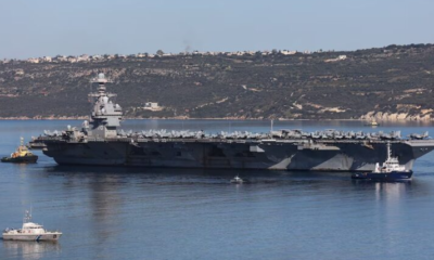 El portaaviones estadounidense Gerald Ford abandonó Grecia y puso rumbo a la costa de Israel