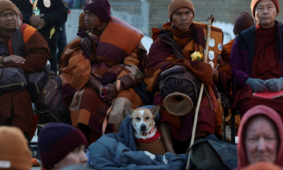 Monjes budistas reúnen a miles en el final de su Caminata por la Paz en Washington