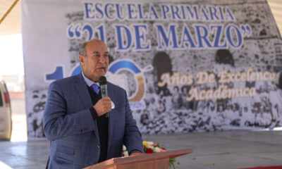 Encabeza Natividad Castrejón aniversario 100 de la Primaria “21 de Marzo”