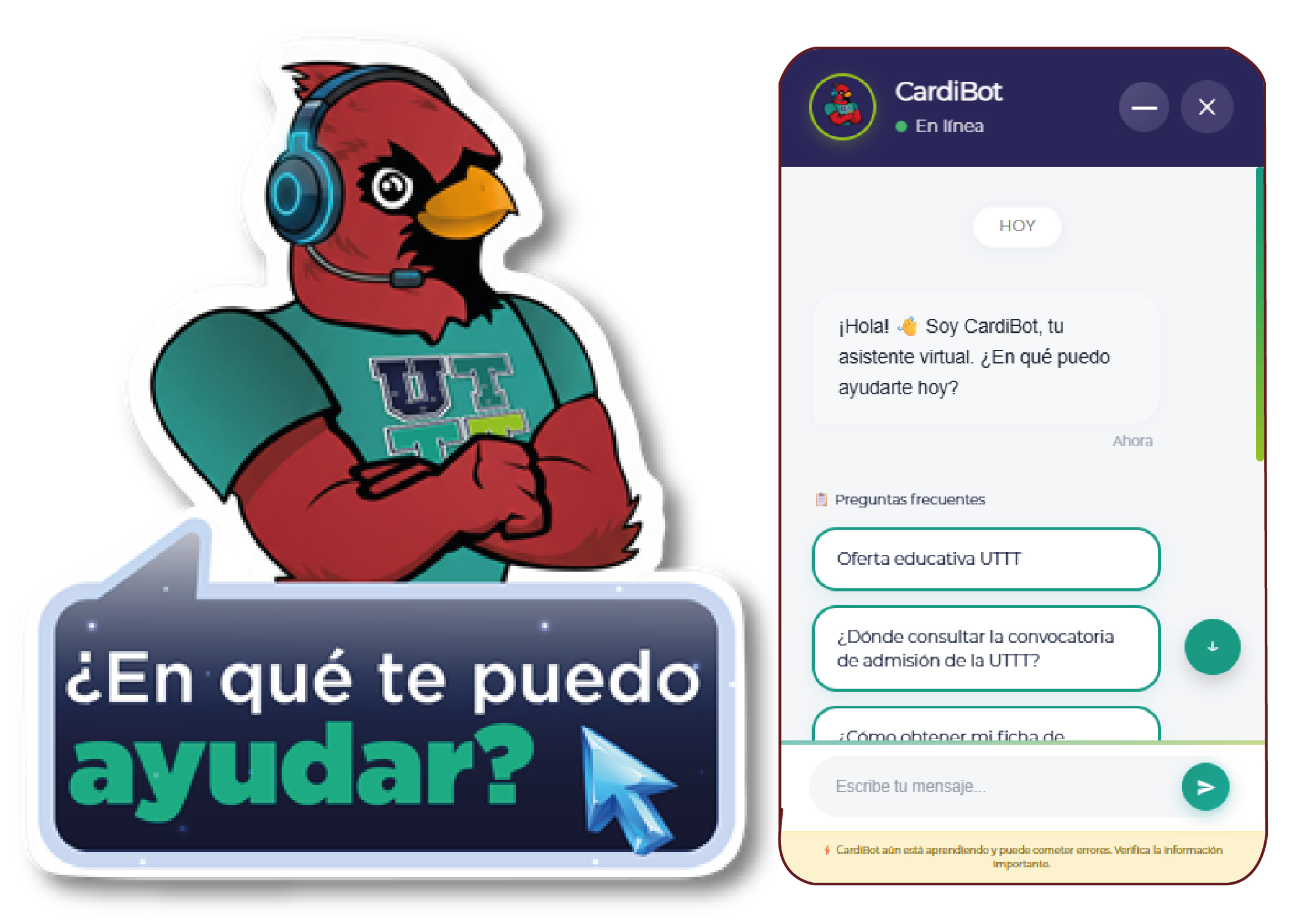 UT de Tula-Tepeji presenta "Cardibot", asistente virtual para aspirantes